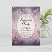 Invitation Ethereal Fairy Lights Forest Engagement Party (Debout devant)