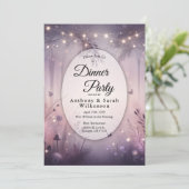 Invitation Ethereal Fairy Lights Forest Restaurant Dîner (Debout devant)