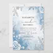 Invitation Ethereal Ice Blossom Romance Mariage (Devant)