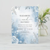 Invitation Ethereal Ice Blossom Romance Mariage (Debout devant)
