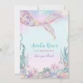 Invitation Ethereal Mermaid Bash Sous La Piscine De Mer Anniv (Dos)