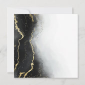 Invitation Ethereal Mist Ombre Black Luxury Carré Mariage (Dos)