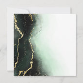 Invitation Ethereal Mist Ombre Green Luxury Carré Mariage (Dos)