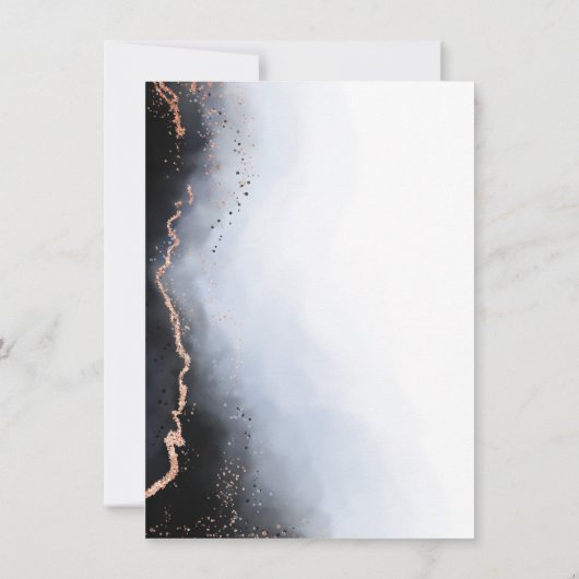 Invitation Ethereal Mist Ombre Navy Dusty Blue Fête des marié (Dos)