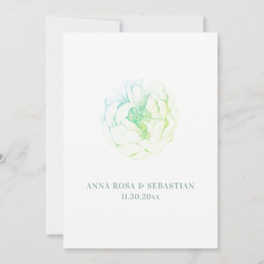 Invitation *~* Ethereal Ombre ROSE Floral AR8 RSVP Mariage In (Dos)