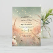 Invitation Ethereal Pastel Wildflower Field Wedding (Debout devant)