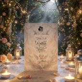 Invitation Ethereal Rococo Heavenly Cherub Clouds Wedding