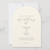 Invitation Ethereal romantic modern floral wedding (Devant)