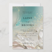 Invitation Ethereal Shoreline Minimalist Beach Wedding (Devant)