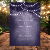 Invitation Ethérée Rustique DreamTree String lumières violet
