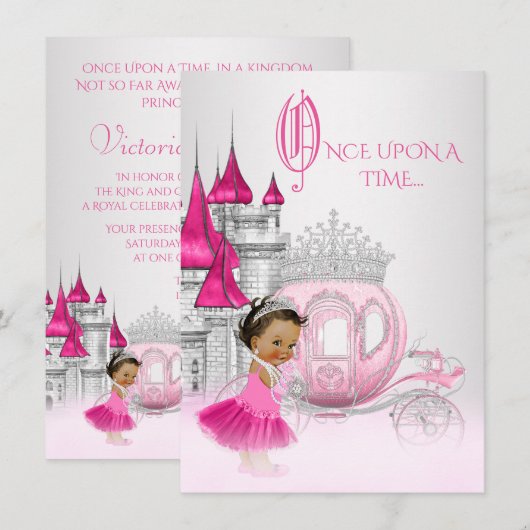 Invitation Ethnic Cinderella Princess (Devant / Derrière)