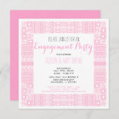 Invitation Ethnic Design Custom Engagement Party #1 (Devant / Derrière)