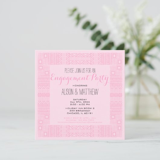 Invitation Ethnic Design Custom Engagement Party #2 (Debout devant)