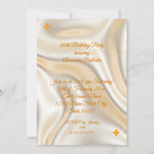 Invitation Ethnic Fabulous Birthday Orange Gold Champagne (Dos)