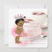 Invitation Ethnic Girl Baby shower Tea Party (Dos)