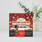 Invitation Ethnic Little Man Limousine Movie Star Baby shower (Debout devant)