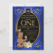 Invitation Ethnic Prince First Birthday Party (Devant)