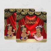 Invitation Ethnic Prince Princesse Sexe Révélation Douche (Devant / Derrière)