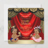 Invitation Ethnic Prince Princesse Sexe Révélation Douche (Dos)