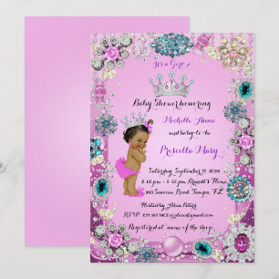 Invitation Ethnic Princess Baby shower Invitation, Princesse.