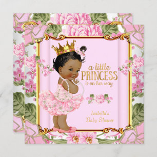 Invitation Ethnic Princess Baby shower Rose Rose Floral