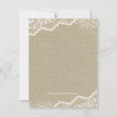 Invitation Ethnic Princess Burlap Lace Pearl Baby shower (Dos)