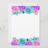 Invitation ethnique Bébé élégant Purple turquoise Gold baby s (Dos)