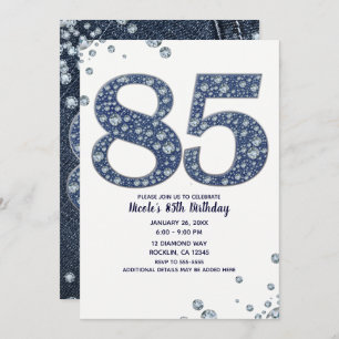 Invitation Étincelle à bille de Denim & Diamonds 85E 85 Anniv