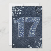 Invitation Étincelle à bille Denim & Diamonds 17ÈME 17 Annive (Dos)