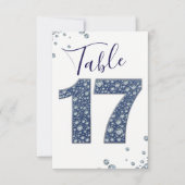 Invitation Étincelle à billes de Denim et Diamonds Numéro de  (Devant)