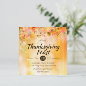 Invitation Étincelle d'automne des Feuilles de Thanksgiving (Debout devant)