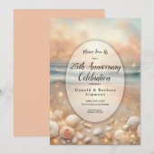 Invitation Étincelle de bord de mer et Anniversaire de Rêves  (Devant / Derrière)