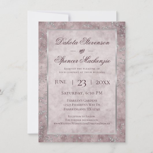 Invitation Étincelle de diamant | Mariage de Parties scintill (Devant)