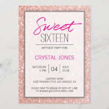 Étincelle d'or en rose Sweet sixteen