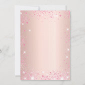 Invitation Étincelle rose de Quinceanera or rose (Dos)