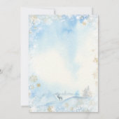 Invitation Étincelle Shine Frosty Bleu Merry Petit Noël (Dos)