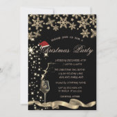 Invitation Étincelle, Verre, Flammes de neige Fête de Noël d' (Devant)