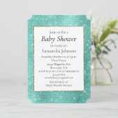 Invitation Étincelle verte à la menthe (Debout devant)