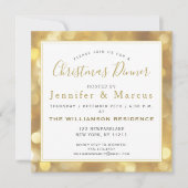 Invitation Étincelles dorées - Noël (Devant)