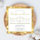 Invitation Étincelles dorées - Noël