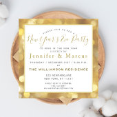 Invitation Étincelles dorées - Soirée du Nouvel An