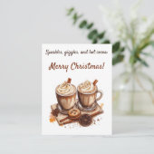 Invitation Étincelles, gigles et cacao chaud : Joyeux Noël (Debout devant)