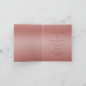 Invitation Étincelles & Glamor, Rose Gold Birthday Party (Intérieur)