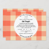 Invitation Étiquette alimentaire Cottage Modèle et Merci (Devant / Derrière)