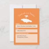 Invitation Étiquette de bagage pour la Jamaïque (Dos)