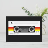 Invitation étiquette de bande de cassette (Debout devant)