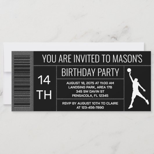 Invitation Étiquette de boîte à chaussures pour fête d'annive (Devant)