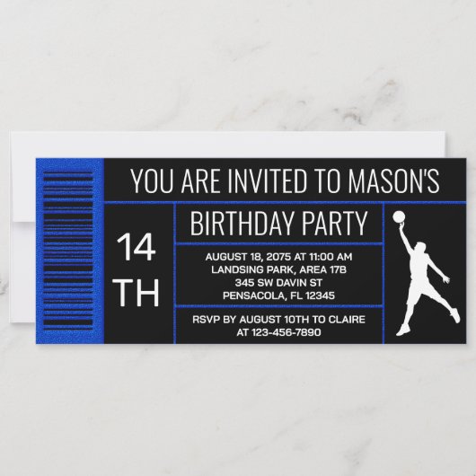 Invitation Étiquette de boîte à chaussures pour fête d'annive (Devant)