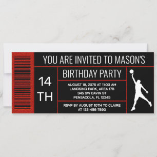 Invitation Étiquette de boîte à chaussures pour fête d'annive