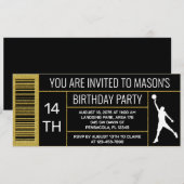 Invitation Étiquette de boîte de chaussure de basket pour fêt (Devant / Derrière)